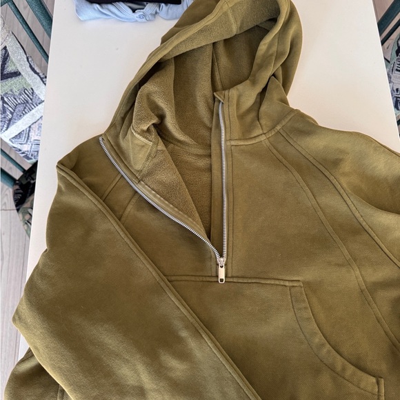 Amazon Olive Women's Half-Zip Hoodie - Picture 4 of 4